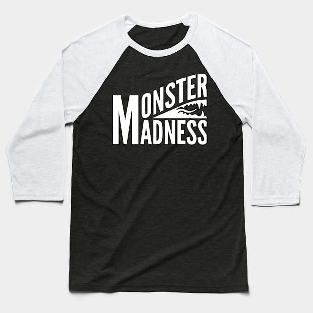 Monster Madness - Minimal Design Baseball T-Shirt by Erika Gwynn